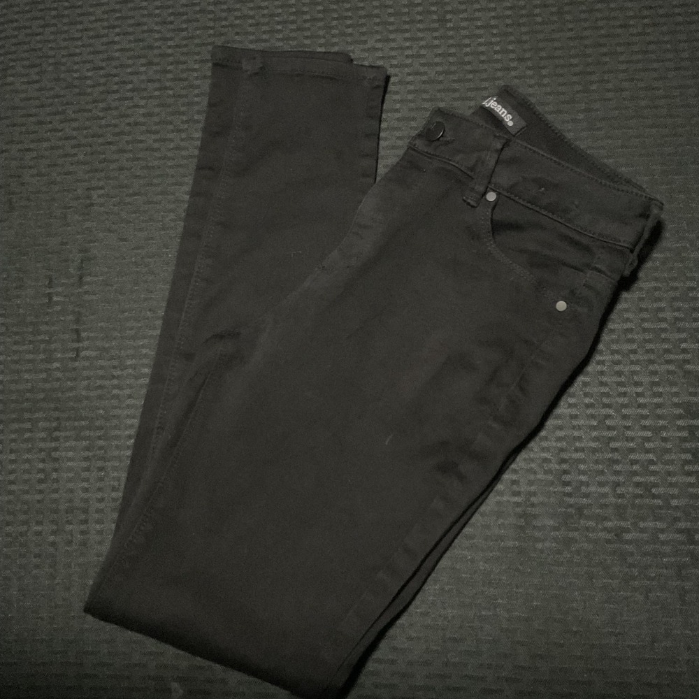 D.jeans Jeans Womens 6 Black Dark Wash Mid Rise Skinny Slim Stretch Denim